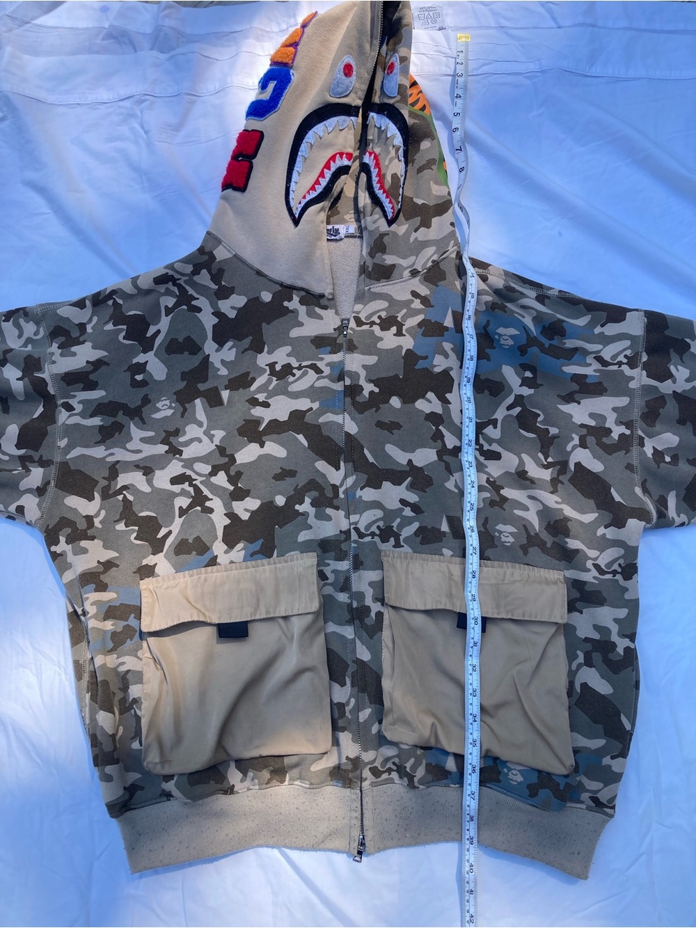 A Bathing Ape Sand Camo Zip Up Hoodie